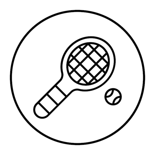 Ilustración vectorial de la raqueta de tenis