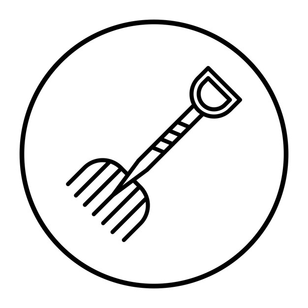 Ilustración vectorial de rastrillo