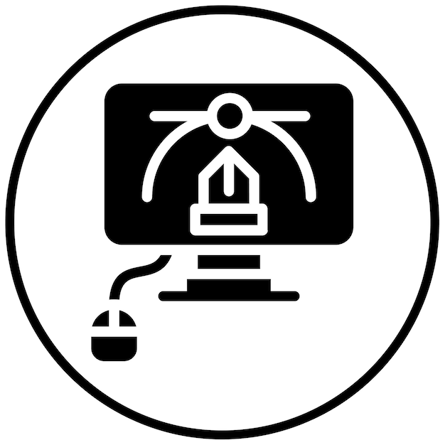 Ilustración vectorial del ratón por computadora