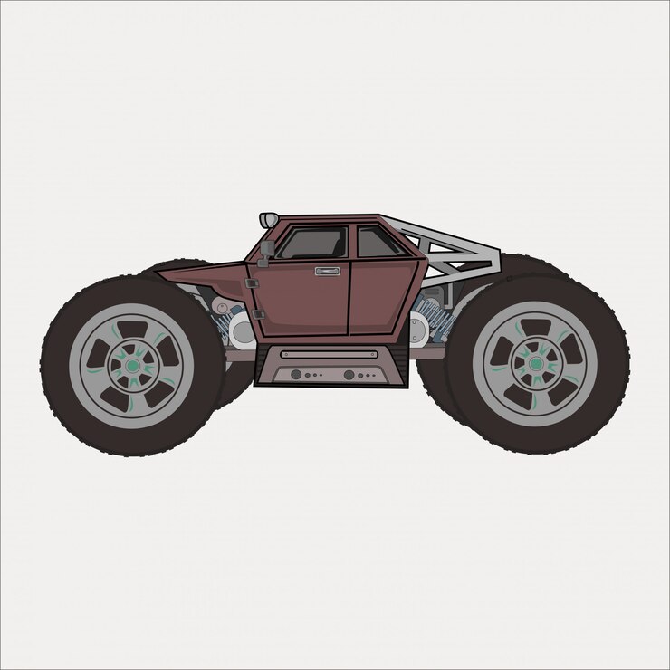 Vector ilustración vectorial rc car, rock crawler