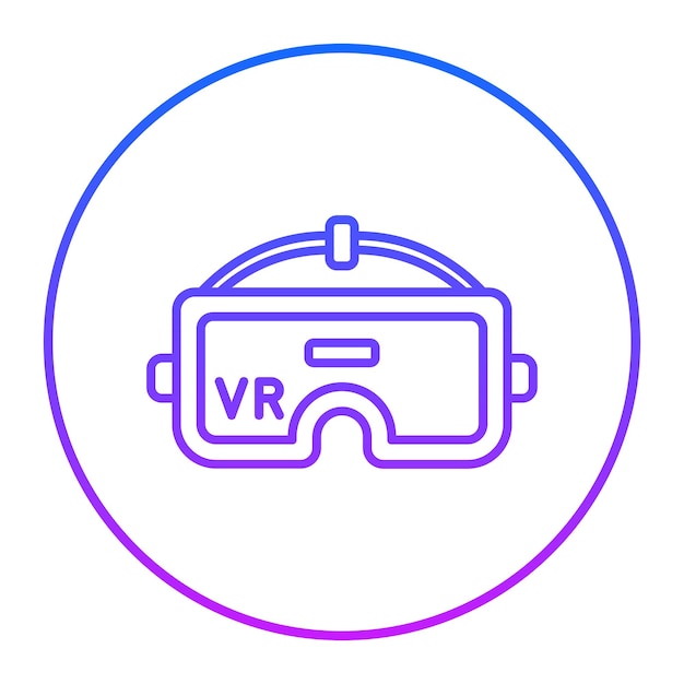 Ilustración vectorial de realidad virtual