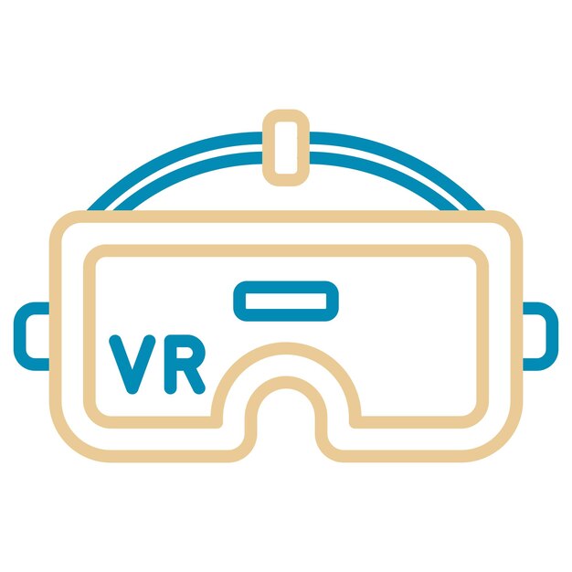 Ilustración vectorial de realidad virtual