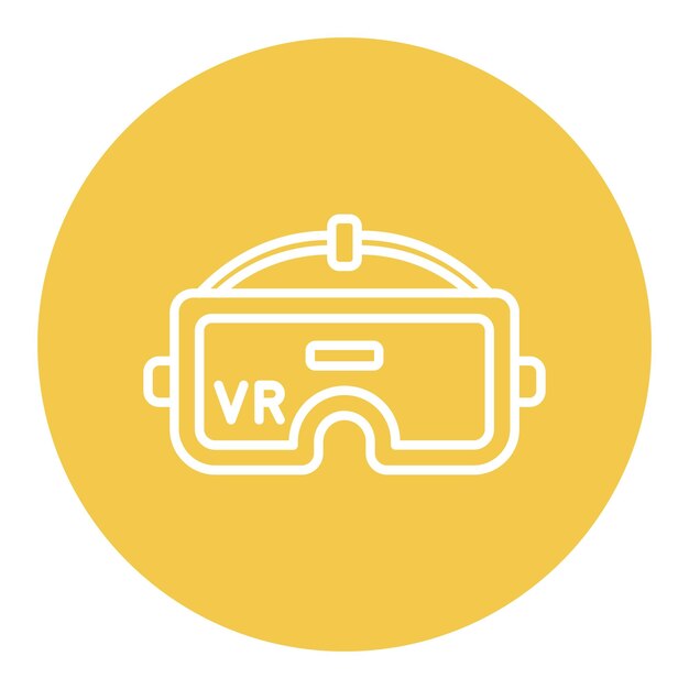 Ilustración vectorial de realidad virtual