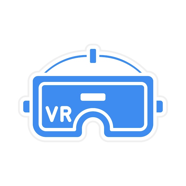 Ilustración vectorial de realidad virtual