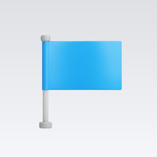 Ilustración vectorial realista en 3D del icono de la bandera