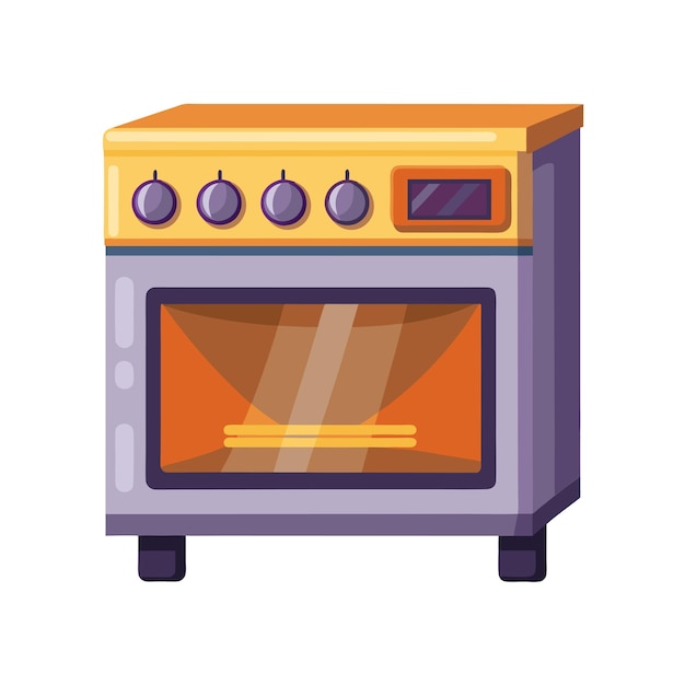 Ilustración vectorial realista de los aparatos de cocina