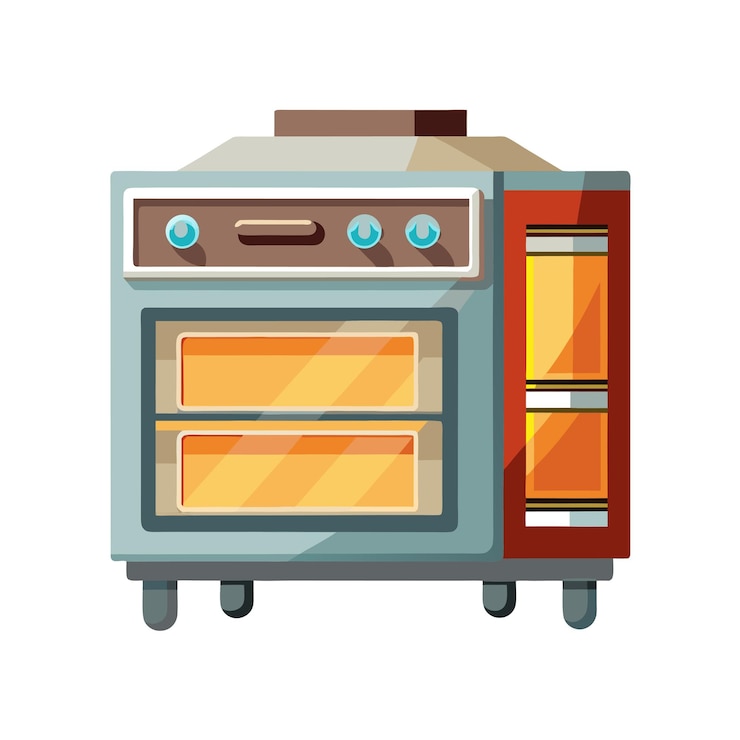 Vector ilustración vectorial realista de los aparatos de cocina