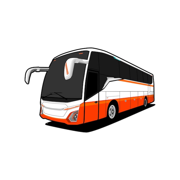 Ilustración vectorial realista de autobús