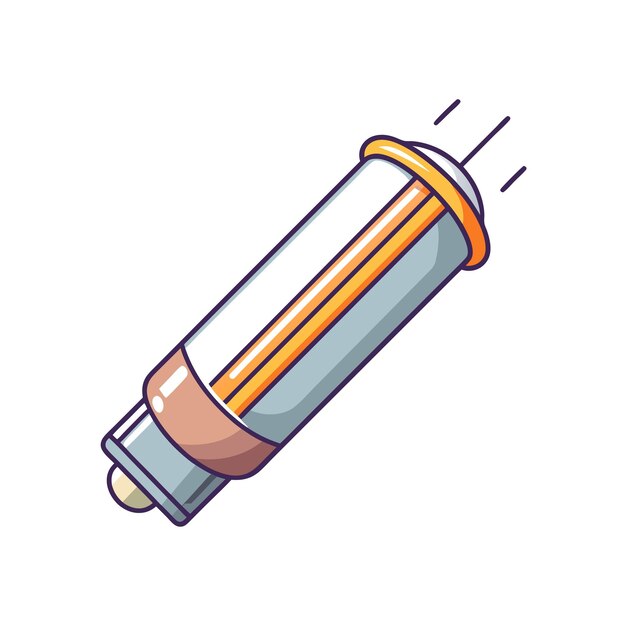 Ilustración vectorial realista de la bombilla eléctrica de estilo plano