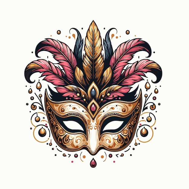 Vector ilustración vectorial realista del carnaval brasileño