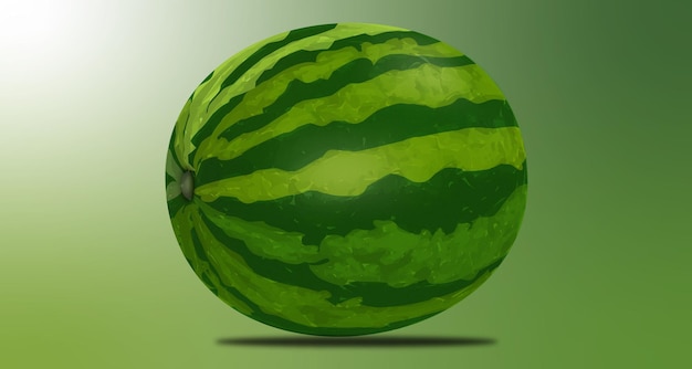 Ilustración vectorial realista del concepto de fruta de bocadillo de paz de postre de sandía