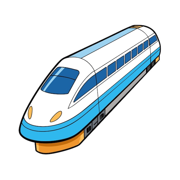 Ilustración vectorial realista de dibujos animados de trenes