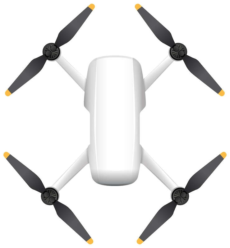 Vector ilustración vectorial realista de un dron moderno