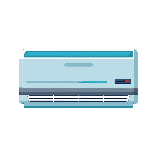 Ilustración vectorial realista de un electrodoméstico de calefacción y refrigeración