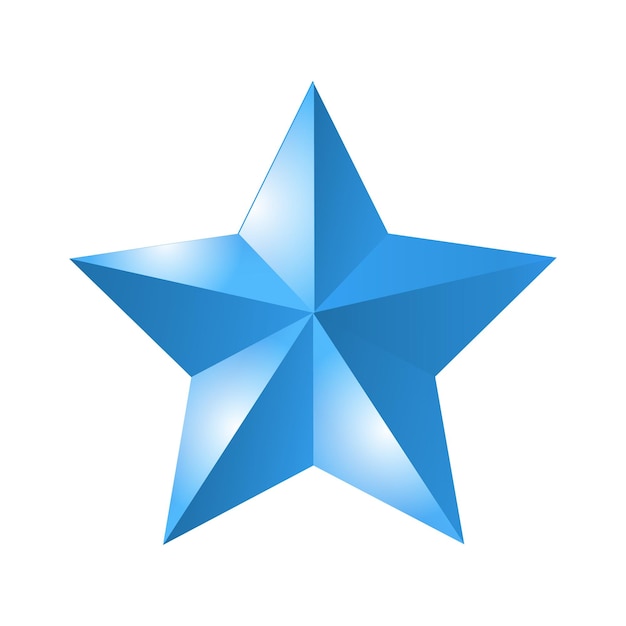 Ilustración vectorial realista de estrellas sobre un fondo blanco