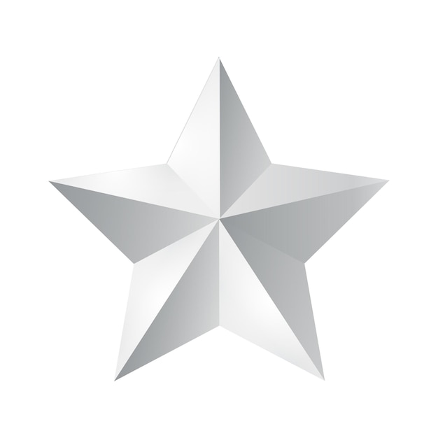 Ilustración vectorial realista de estrellas sobre un fondo blanco