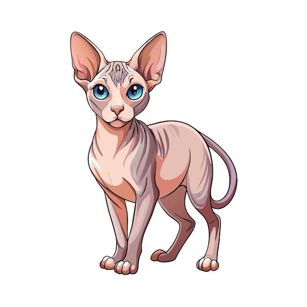 Ilustración vectorial realista de un gato mascota muy popular