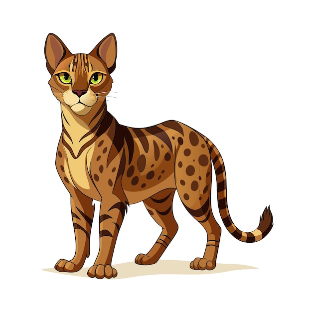 Ilustración vectorial realista de un gato mascota muy popular