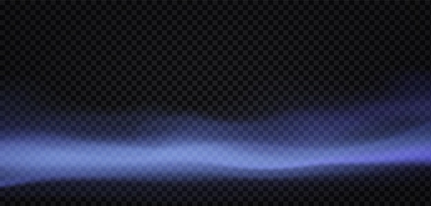 Ilustración vectorial realista de humo, luz y vapor transparente en un fondo aislado