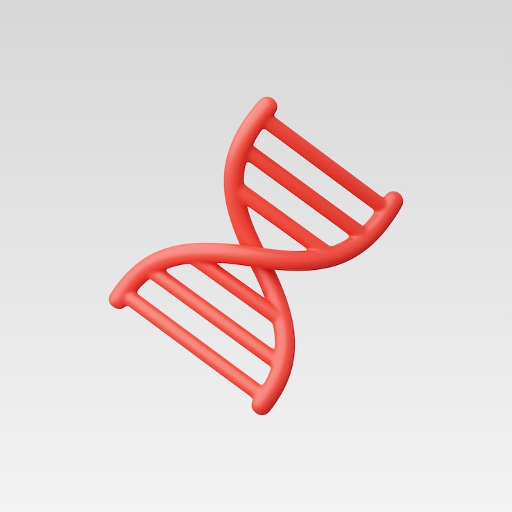 Vector ilustración vectorial realista del icono de adn en 3d