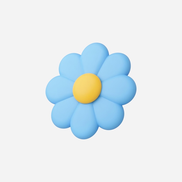 Ilustración vectorial realista del icono de la flor en 3D