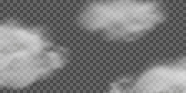 Ilustración vectorial realista de nubes y niebla de humo