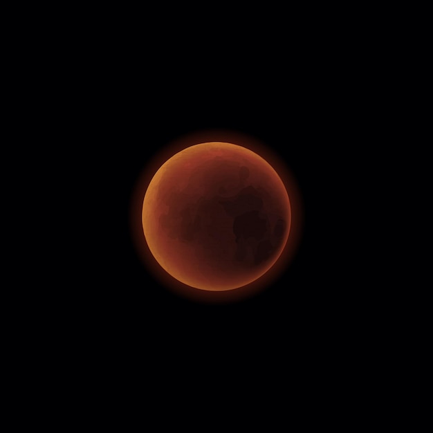 Ilustración vectorial realista del planeta Marte Objeto espacial del sistema solar Planeta rojo
