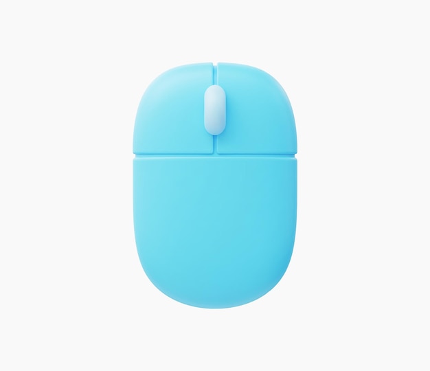 Ilustración vectorial realista del ratón de computadora en 3D