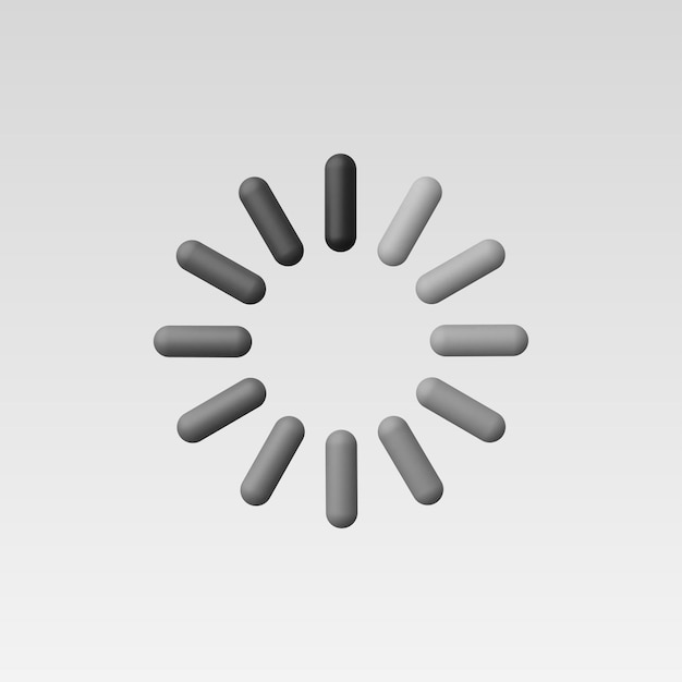 Ilustración vectorial realista del signo de carga 3d