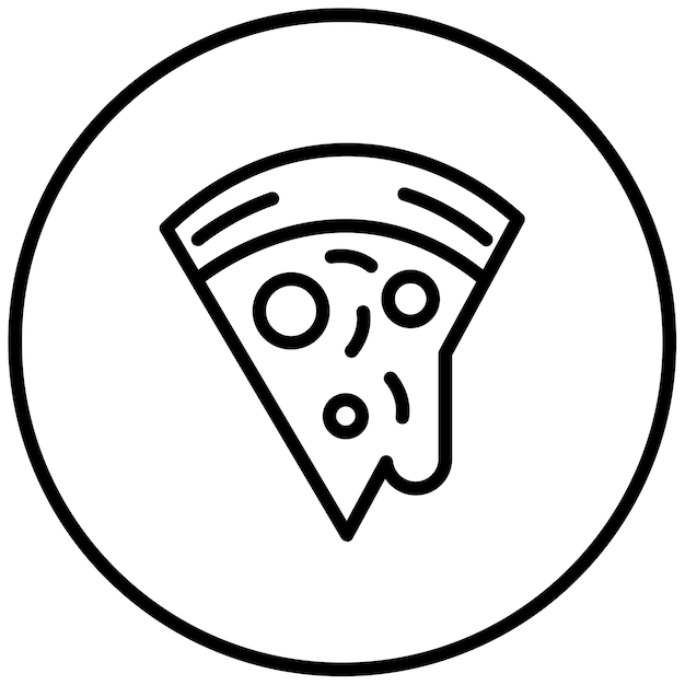 Ilustración vectorial de las rebanadas de pizza