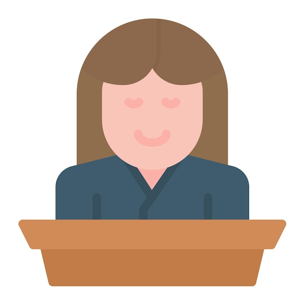Ilustración vectorial de la recepcionista