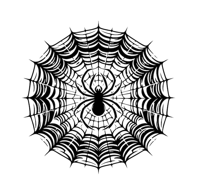 Ilustración vectorial de la red de araña