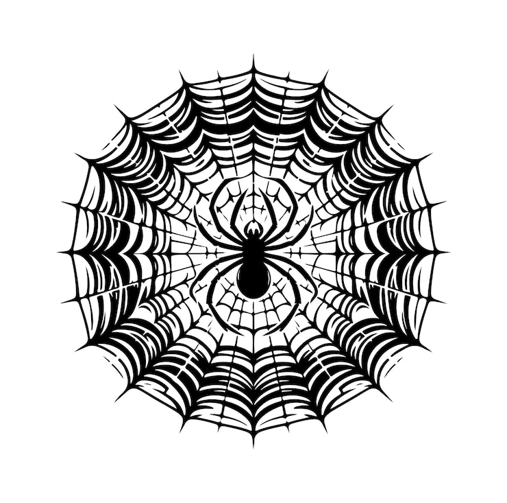 Vector ilustración vectorial de la red de araña
