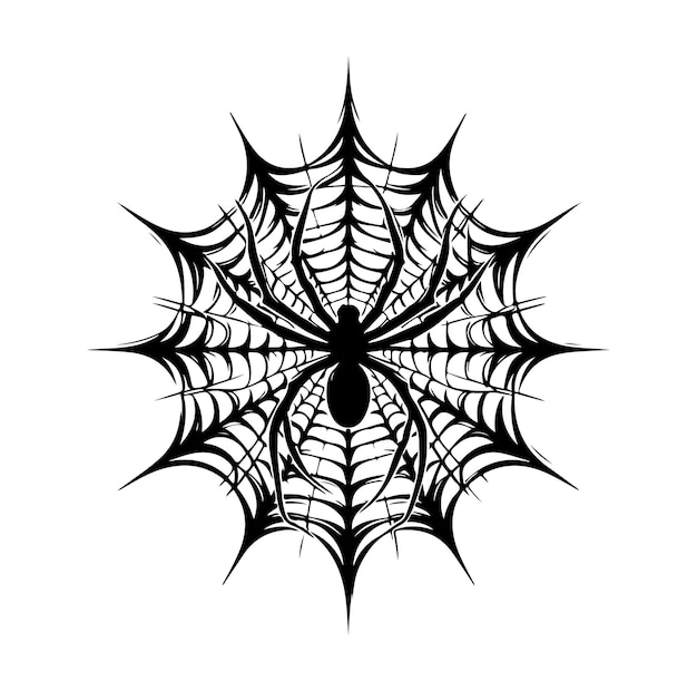 Ilustración vectorial de la red de araña