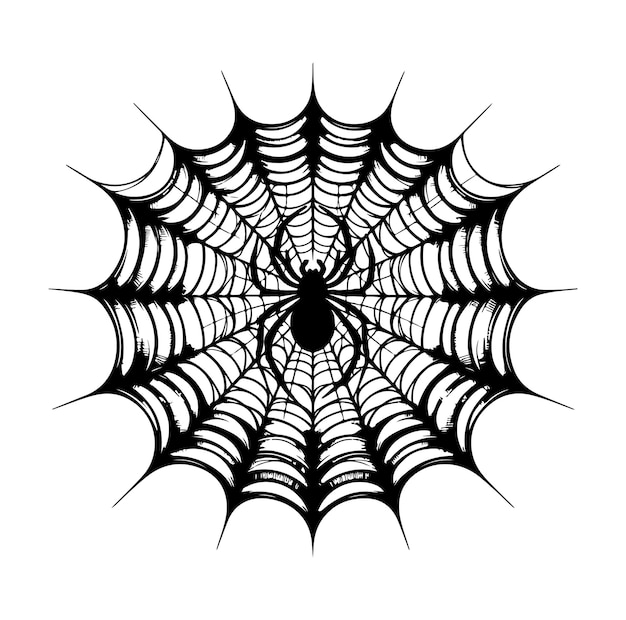 Ilustración vectorial de la red de araña