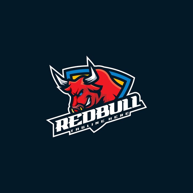 Ilustración Vectorial Red Bull Mascota Estilo Deportivo