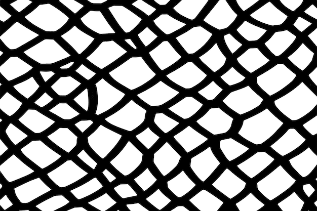 Ilustración vectorial de una red delineada en negro con una apariencia texturizada aislada en un blanco