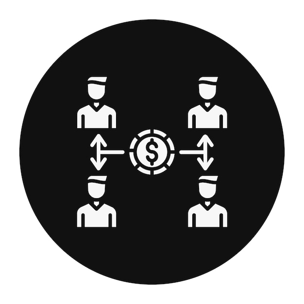 Ilustración vectorial de la red de distribución de efectivo
