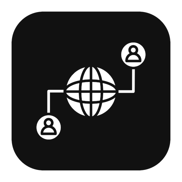 Ilustración vectorial de la red global