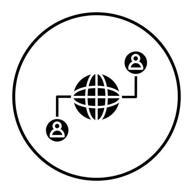 Ilustración vectorial de la red global