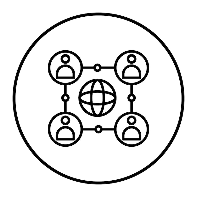 Ilustración vectorial de la red global
