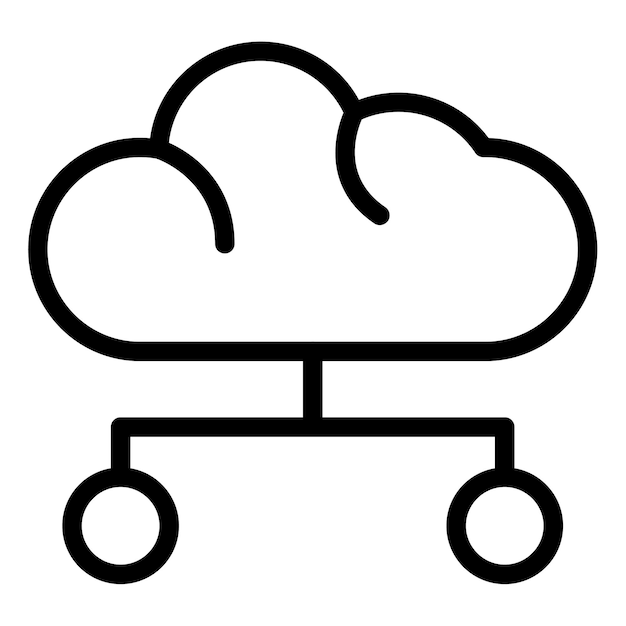 Ilustración vectorial de la red de nubes