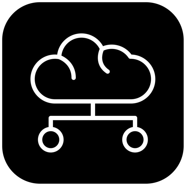 Ilustración vectorial de la red de nubes