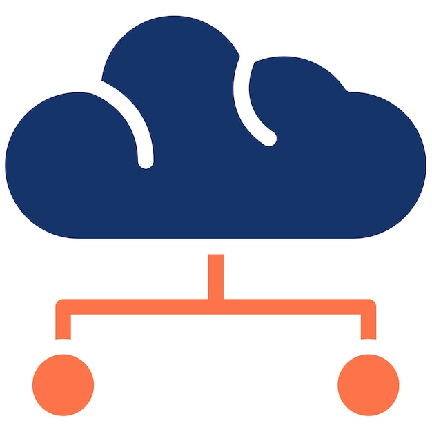 Ilustración vectorial de la red de nubes