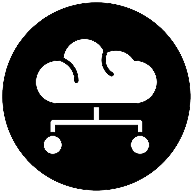 Ilustración vectorial de la red de nubes