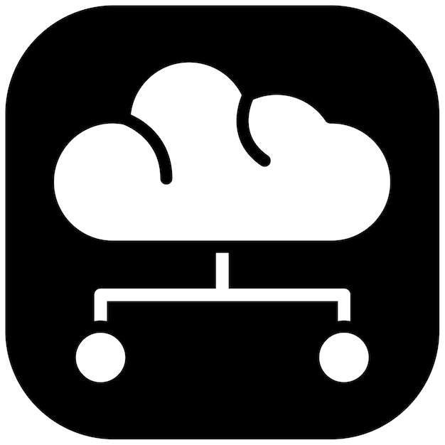 Ilustración vectorial de la red de nubes