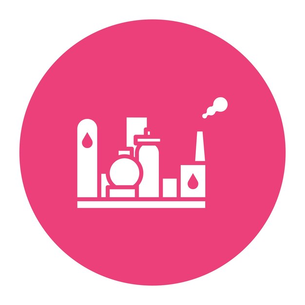 Ilustración vectorial de la refinería de petróleo