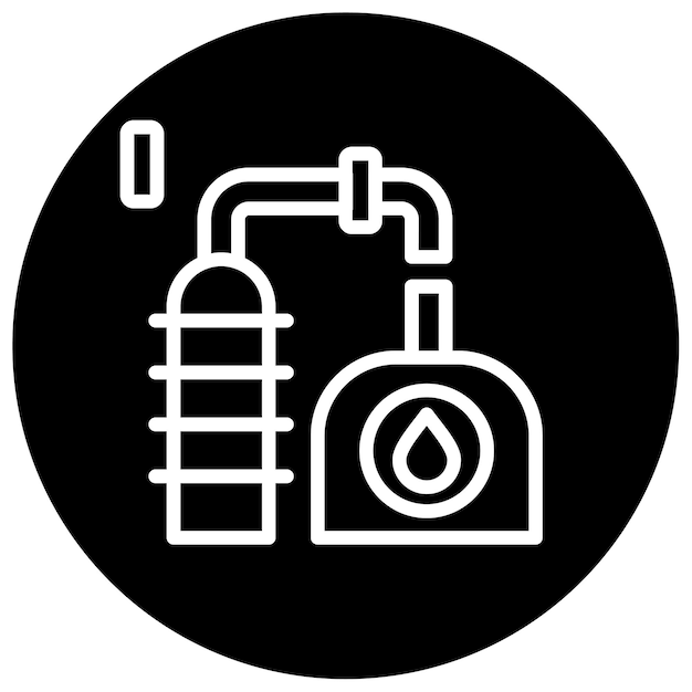 Ilustración vectorial de la refinería