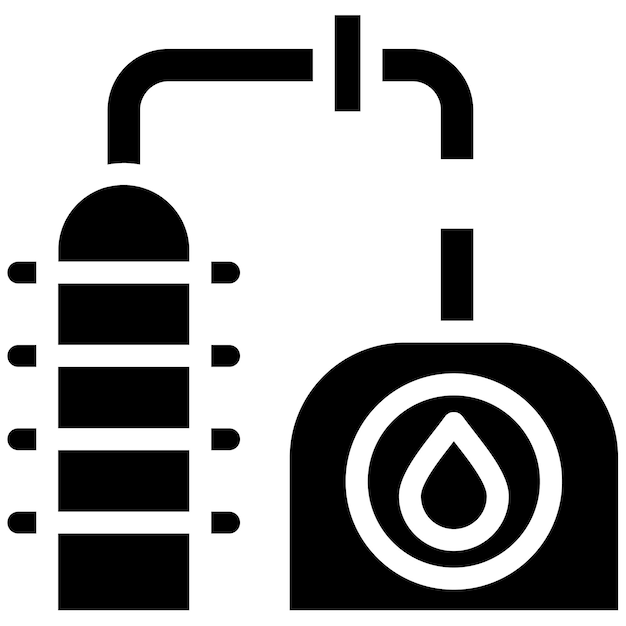 Ilustración vectorial de la refinería