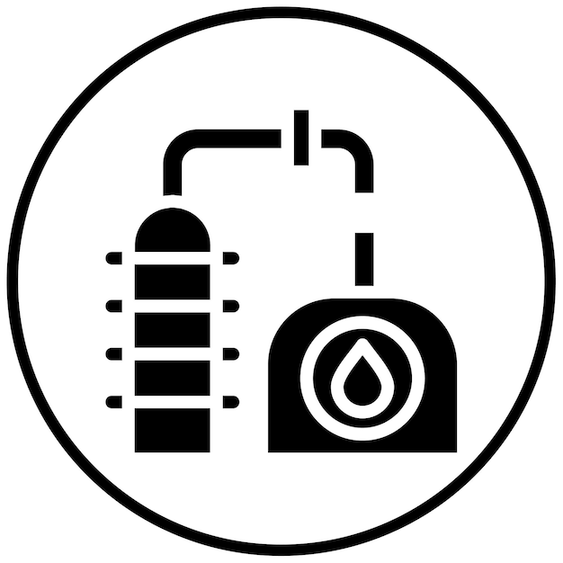 Ilustración vectorial de la refinería